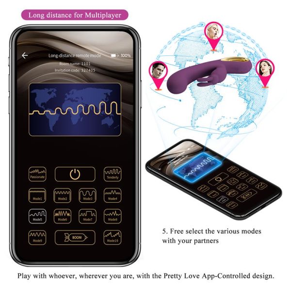 Liam G-Spot Vibrator Silicone with App Purple - Image 16