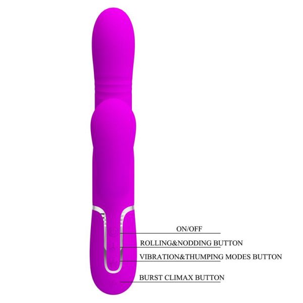 Mariana Vibrator 4 in 1 Silicone Fuchsia - Image 9