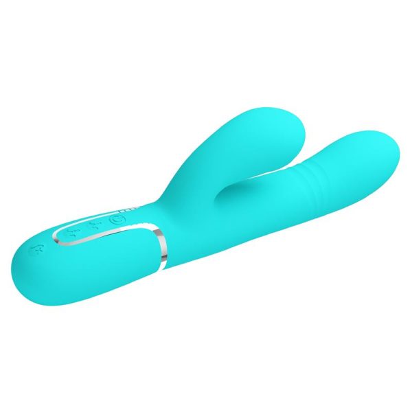 Mariana Vibrator 4 in 1 Silicone Turquoise - Image 4
