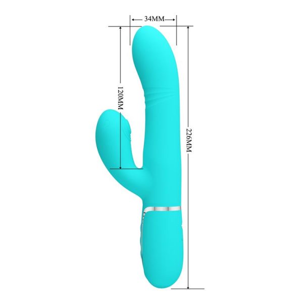 Mariana Vibrator 4 in 1 Silicone Turquoise - Image 7