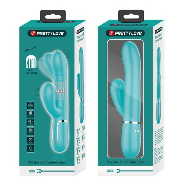 Mariana Vibrator 4 in 1 Silicone Turquoise - Image 11