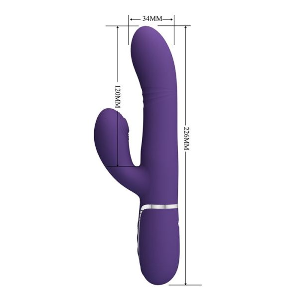 Mariana Vibrator 4 in 1 Silicone Purple - Image 7