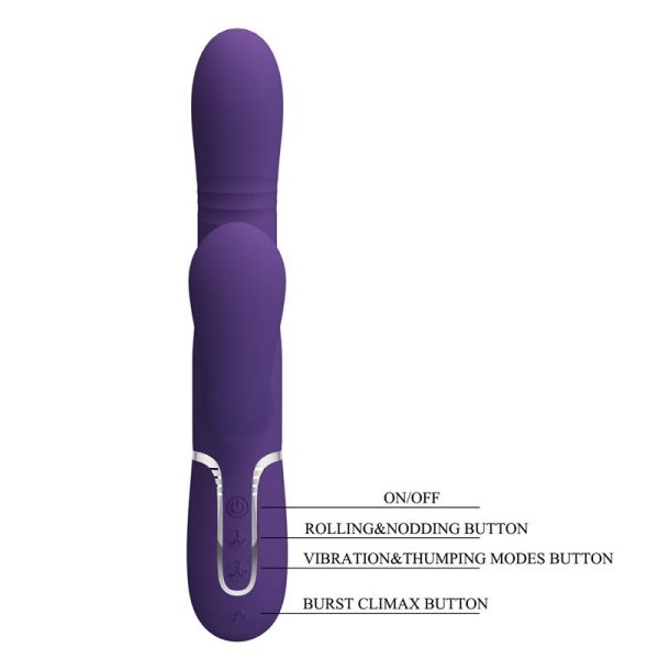 Mariana Vibrator 4 in 1 Silicone Purple - Image 9