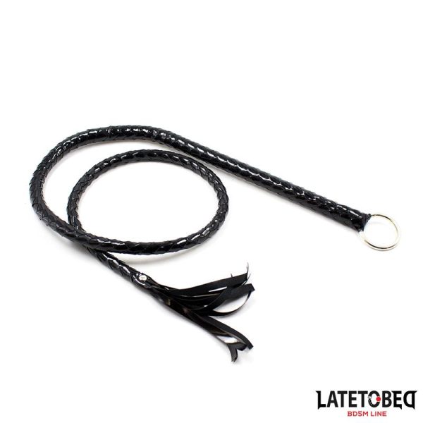 Shiny Black Long Whip 138cm - Image 2