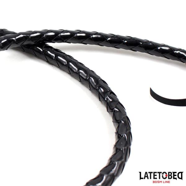 Shiny Black Long Whip 138cm - Image 3