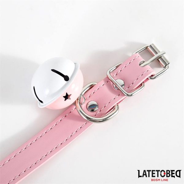 Collar with Bell Adjustable Pink - Image 3