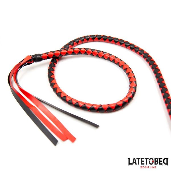 Long  Whip Blacl and Red 210cm - Image 3