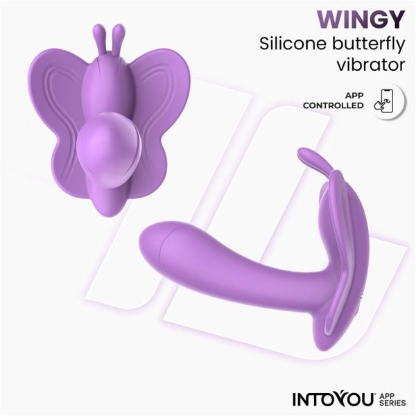 Wingy Butterfly Vibrator with App Lavender - Image 9