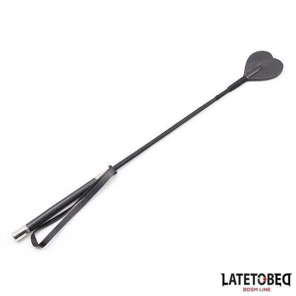 Whip with Heart Shape Black 60cm