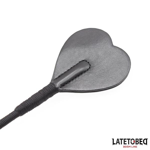 Whip with Heart Shape Black 60cm - Image 2