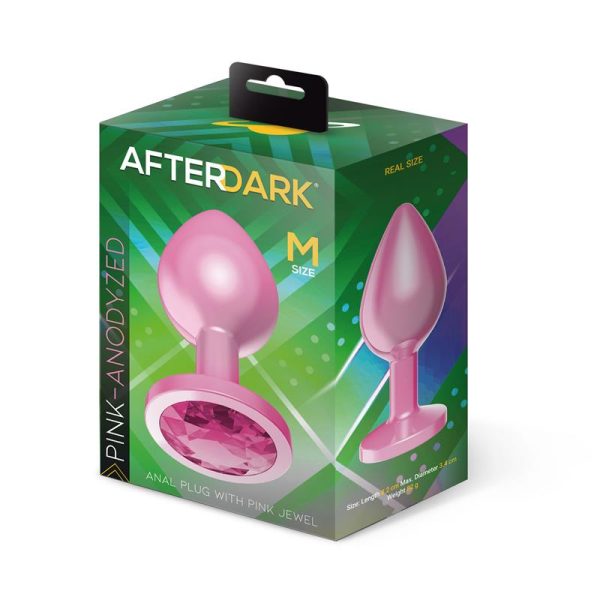 Anodyzed Anal Plug Pink with Jewel Size M - Image 4