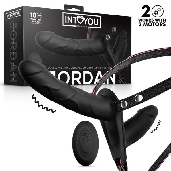 Jordan Strap-on with Double Vibrating Dildo and Remote