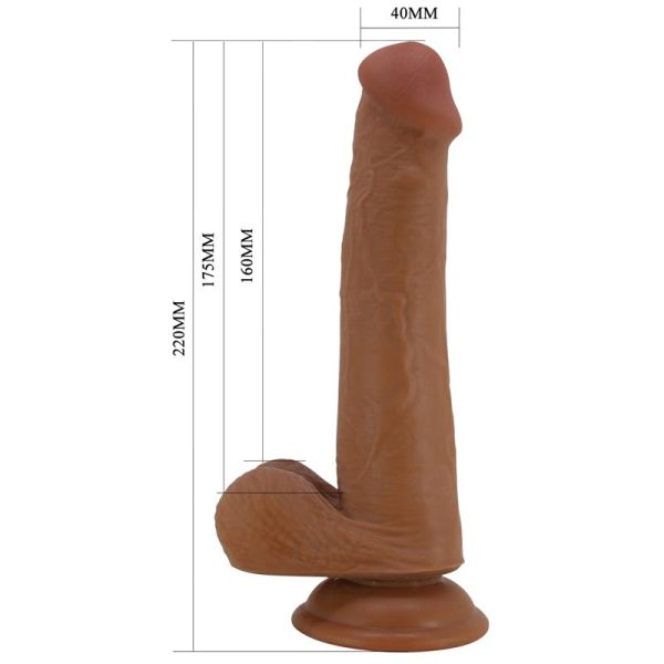 Tallen Dildo wirh Retractil-Sliding Skin Tan 22 cm - Image 8