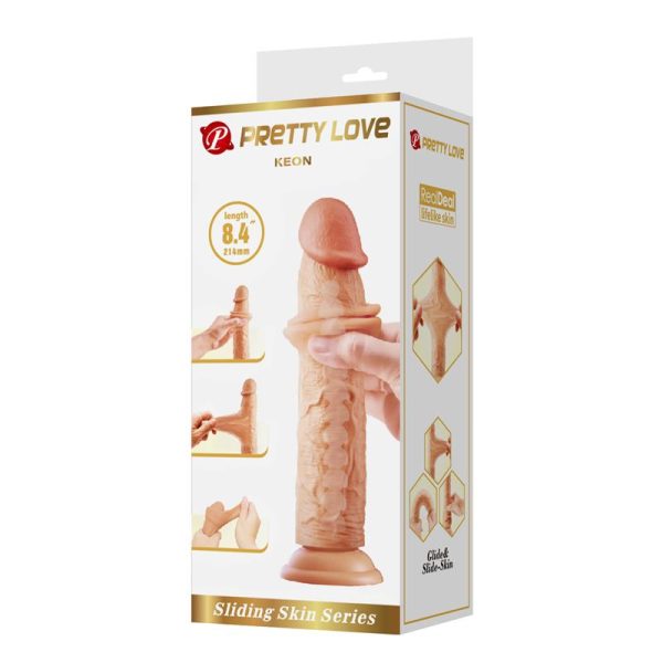Keon Dildo with Sliding Skin-Retractil 21 cm - Image 6