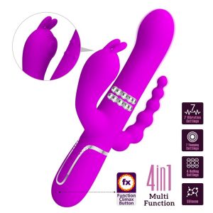 Cammy 4 in 1 Vibe with Rotating Balls and Anal Chain