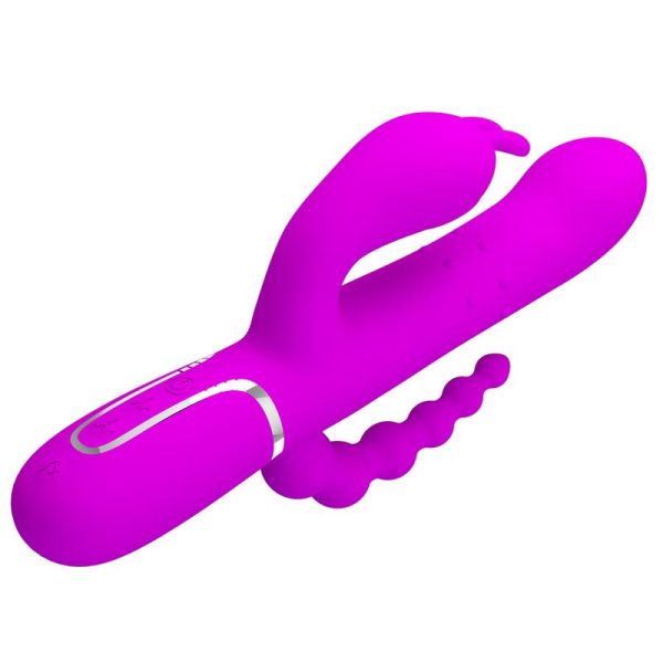 Cammy 4 in 1 Vibe with Rotating Balls and Anal Chain - Image 4