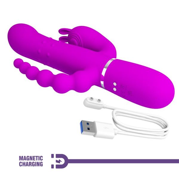 Cammy 4 in 1 Vibe with Rotating Balls and Anal Chain - Image 8