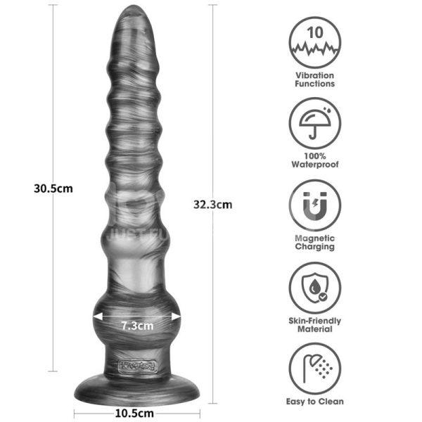 Vibrax Slider Anal Dildo with Vibration King Sized 12.5 - Image 10