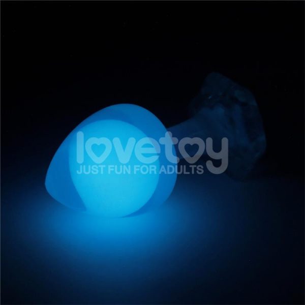Gemoria Silicone Butt Plug Internal Steel Ball Glow in the Dark - Image 4