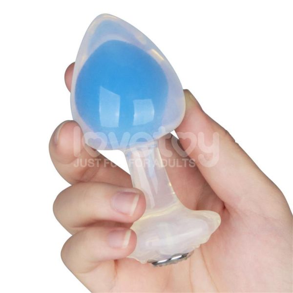 Gemoria Silicone Butt Plug Internal Steel Ball Glow in the Dark - Image 10
