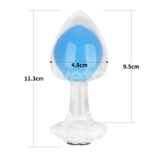 Gemoria Silicone Butt Plug Internal Steel Ball Glow in the Dark - Image 11