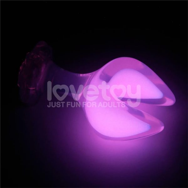 Gemoria Silicone Butt Plug dual crescent-shaped tip Glow Dark - Image 7