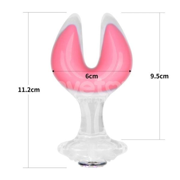 Gemoria Silicone Butt Plug dual crescent-shaped tip Glow Dark - Image 11