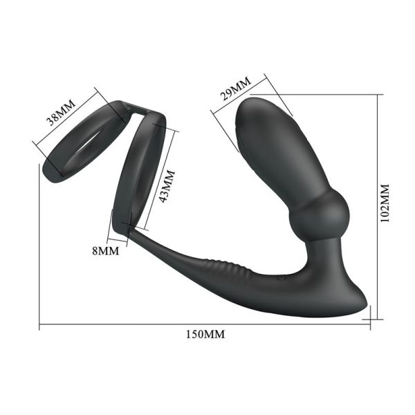 Emoni Vibrating Butt Plug and Cock Ring - Image 8