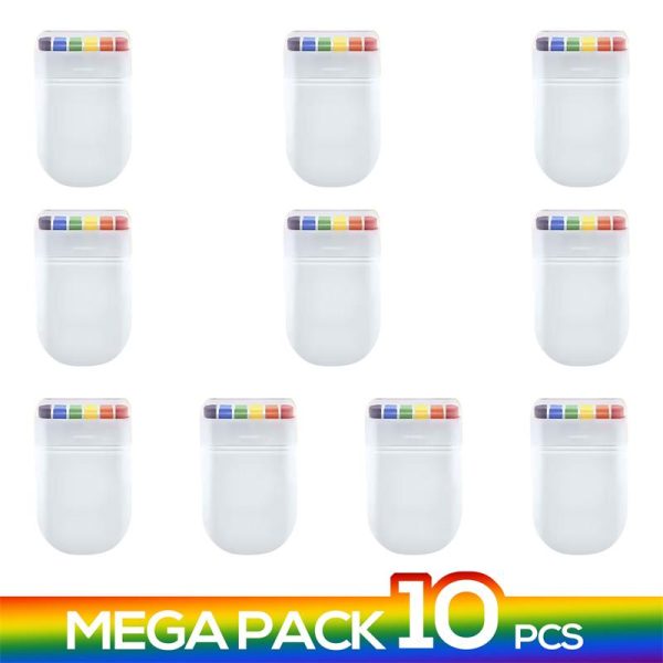Pack 10 units LGBT-colored crayons