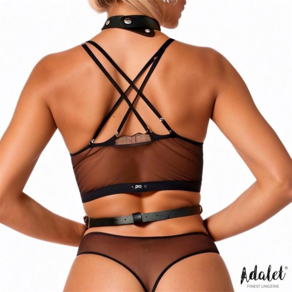 Hilda Vegan Leather Chest Harness with Chain One size - Image 2