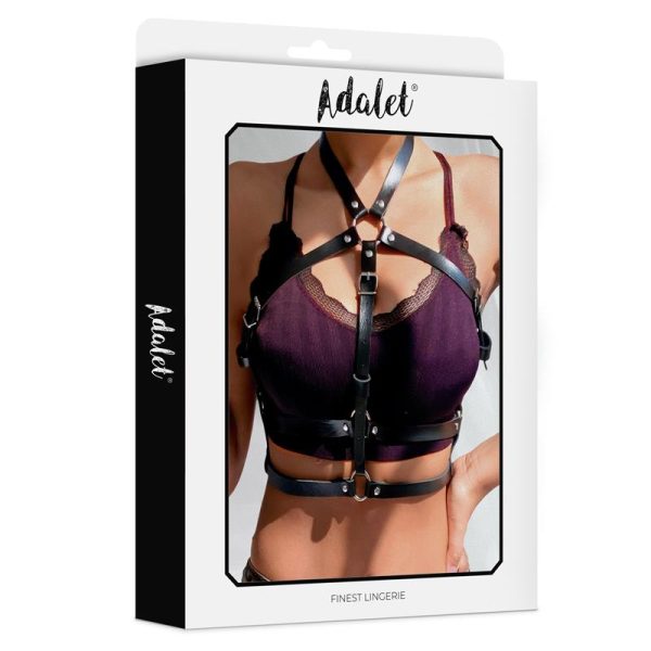 Elva Vegan Leather Chest Harness One size - Image 3