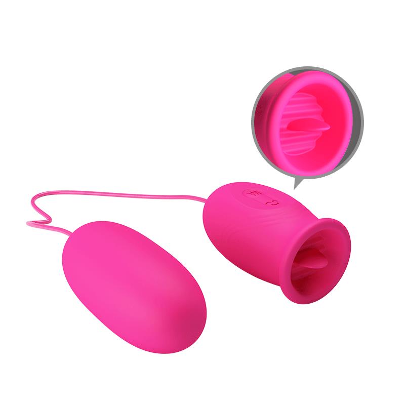 Daisy Vibrating Egg with Licking Tongue Pink - Image 4
