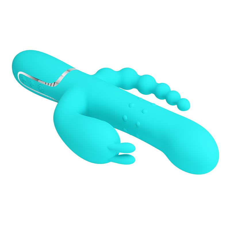 Cammy Tripple Rabbit Vibrator with Beads Turquoise - Image 7
