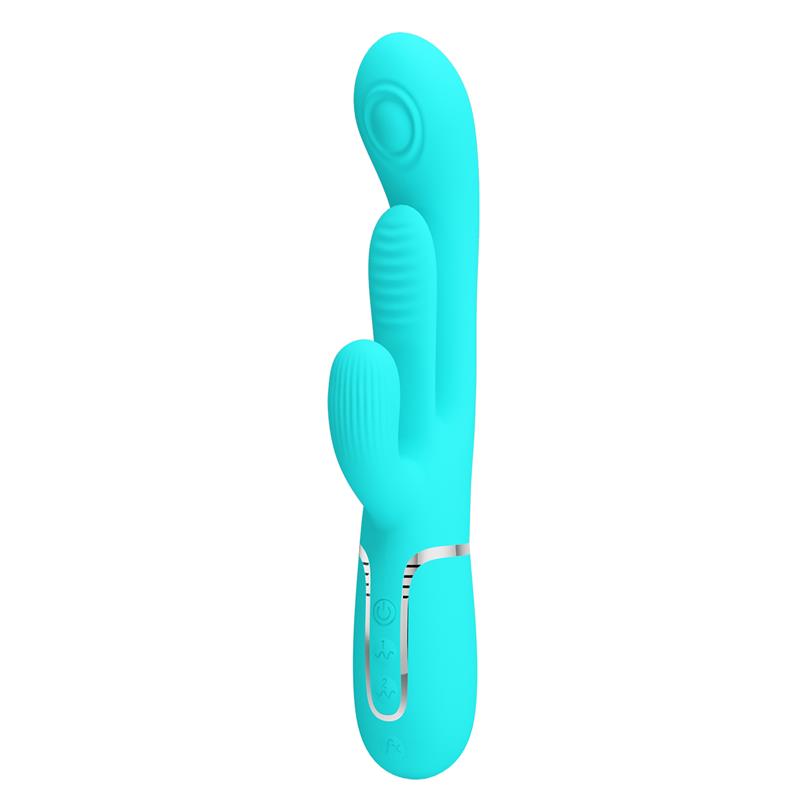 Shania Tripple Rabbit Vibrator Turquoise - Image 2