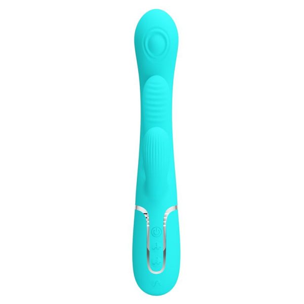 Shania Tripple Rabbit Vibrator Turquoise - Image 3