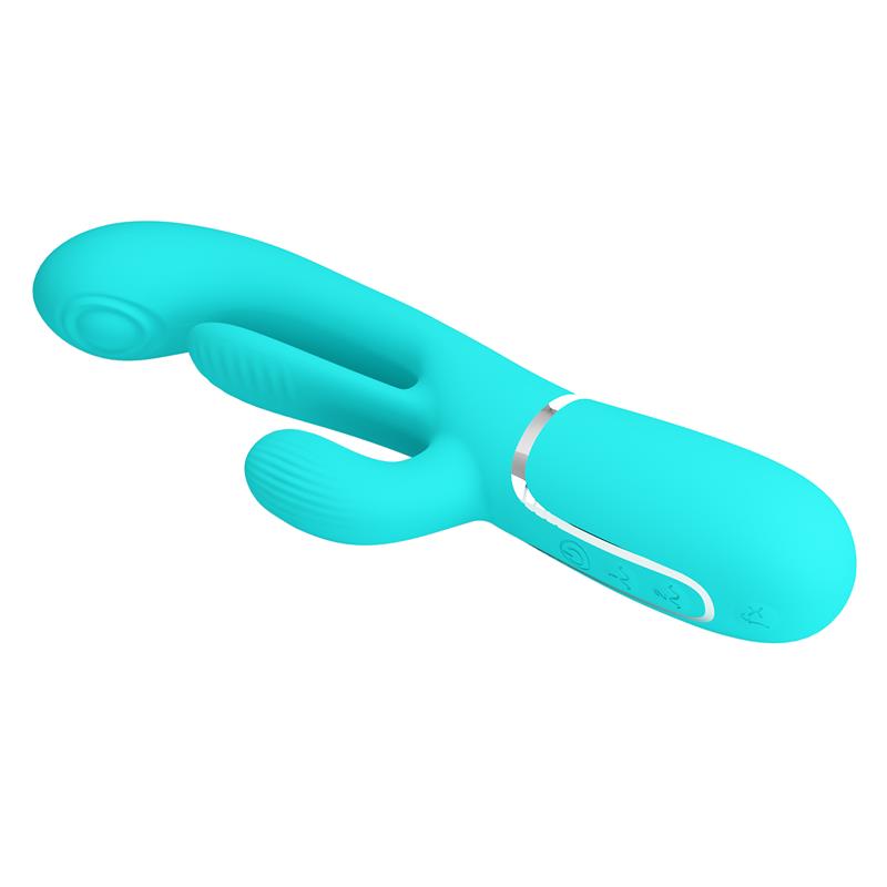 Shania Tripple Rabbit Vibrator Turquoise - Image 6