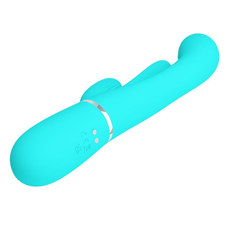 Shania Tripple Rabbit Vibrator Turquoise - Image 7