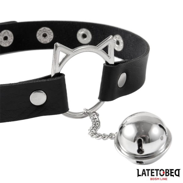 choker with cat ear hoop and bell - Image 4