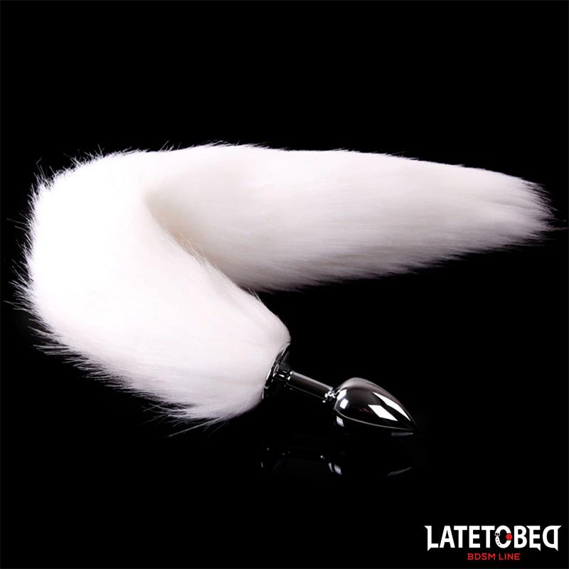 Anal plug with tail White 40 cm - Image 2