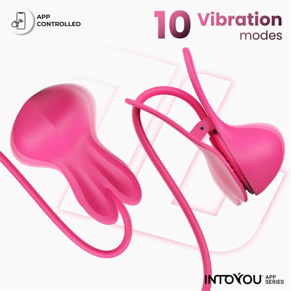 Tickly Nipple Clamps ith Vibration, Remote and Necklace with App - Image 2