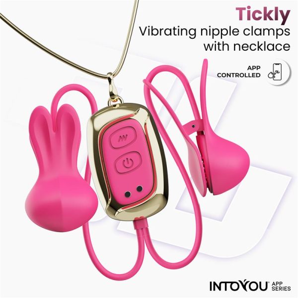 Tickly Nipple Clamps ith Vibration, Remote and Necklace with App - Image 5