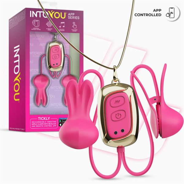 Tickly Nipple Clamps ith Vibration, Remote and Necklace with App - Image 9