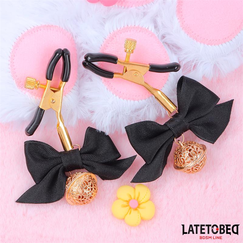 Nipple clamps with Bow Black - Image 2