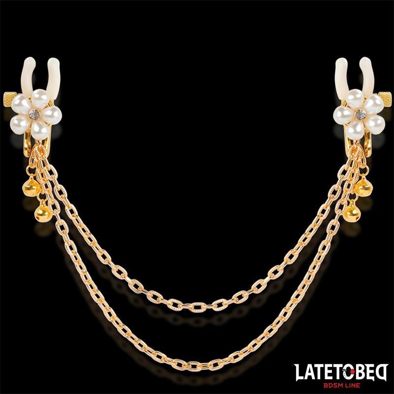 Rearl nipple clamps with Chain - Image 2