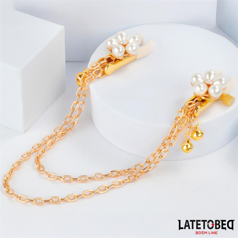 Rearl nipple clamps with Chain - Image 3