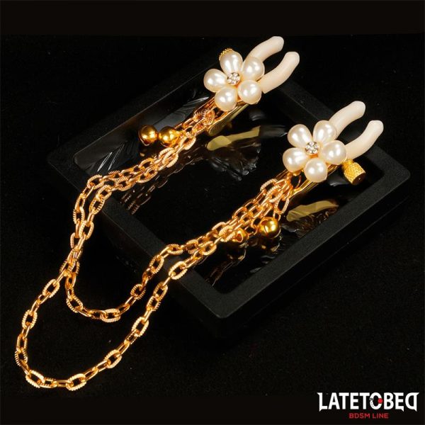 Rearl nipple clamps with Chain - Image 4