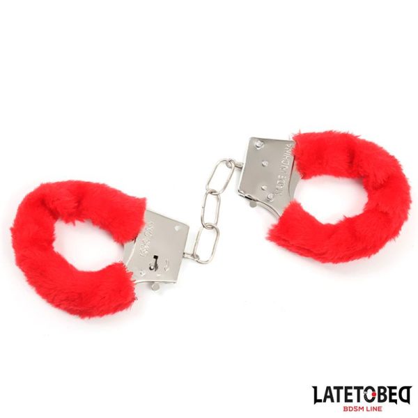 Furry Locking Cuff Red - Image 2