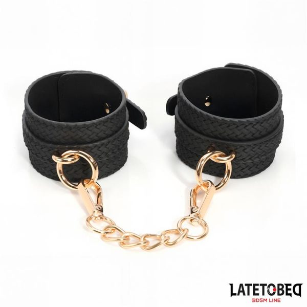 Weaving patterns wrist cuff Golden Chain - Image 2