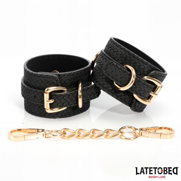 Weaving patterns wrist cuff Golden Chain - Image 5
