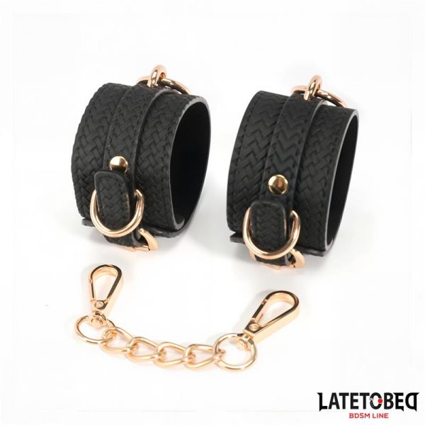 Weaving patterns wrist cuff Golden Chain - Image 6
